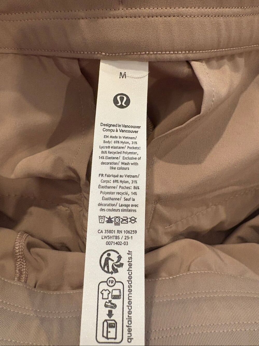 Lululemon Daydrift High-Rise Trouser Pants Size M Khaki Stretch Wide Leg - Picture 9 of 10